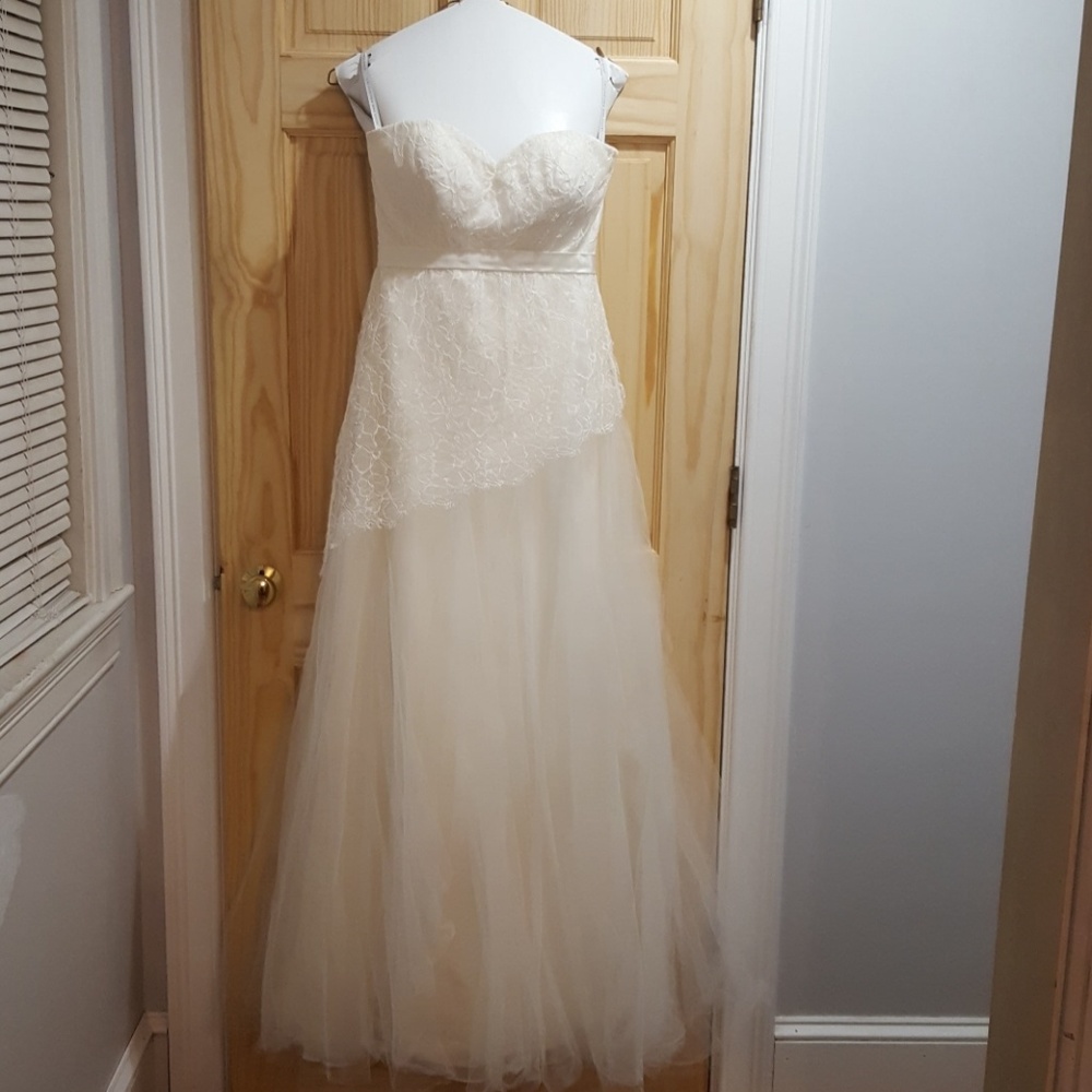 Jenny yoo voletta tulle organza silk wedding gown